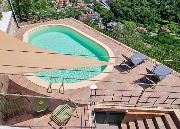 Belvedere, House With Pool- Recco, Liguria Corticella